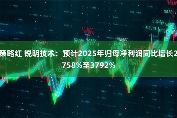 策略红 锐明技术：预计2025年归母净利润同比增长2758%至3792%